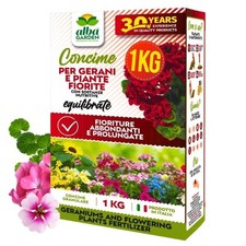 Concime Per Gerani e Piante Fiorite Fertilizzante Granulare Idrosolubile 1 Kg