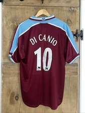 Maglia Calcio Fila West Ham 1999-2001 Home Di Canio 10 100% Autentica Usata