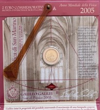 2 EURO COMMEMORATIVA REPUBBLICA DI SAN MARINO GALILEO GALILEI 2005