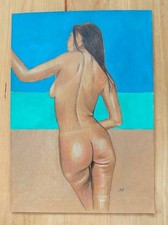 Quadro originale figura arte nudo femminile