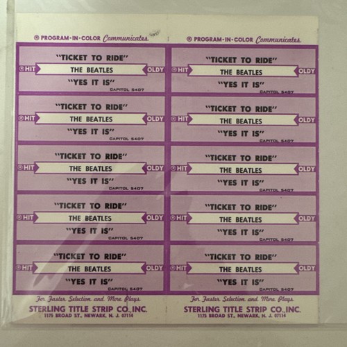 Uncut sheet juke box - sheet,