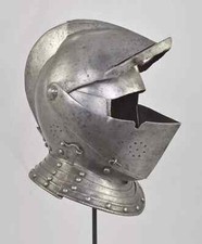 Medieval Close Helmet Battle Ready 14 Gauge Bassinet Knight Armor Helmet Christm