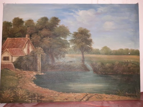 Quadro paesaggio dipinto olio - quadro,