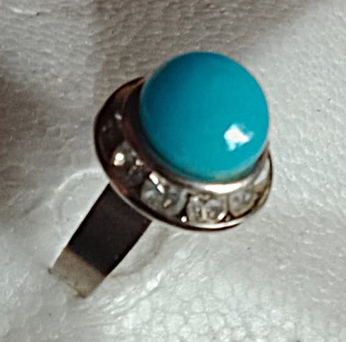 Anello artigianale con bottone - con,