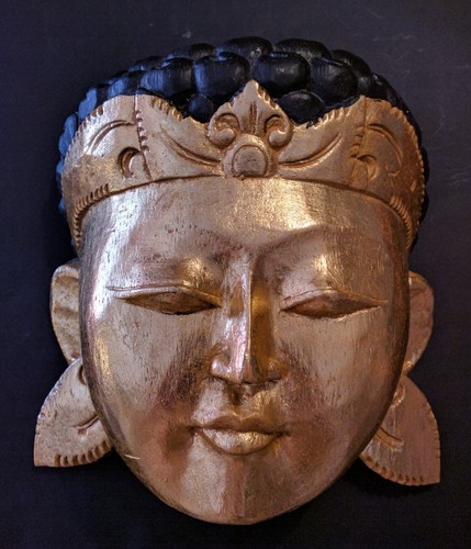 Antica maschera intagliata nel - maschera,