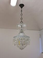 ✅ ANTICO LAMPADARIO IMPERO EPOCA PRIMI 900 IN CRISTALLO ANTIQUE - 3468