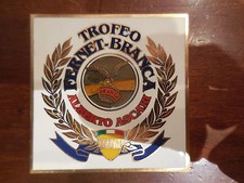 placca smaltata auto trofeo Fernet Branca Alberto Ascari 64x64mm
