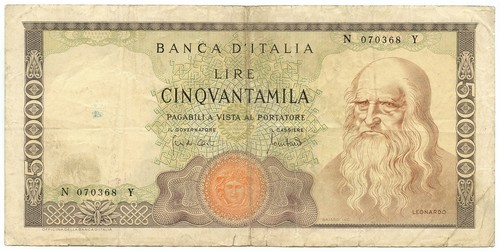 50000 lire banca - lire,
