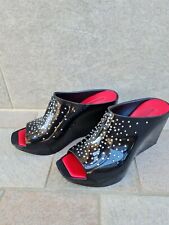 Ciabatte Zeppa Cesare Paciotti Numero 36 Indossate Una Volta Gomma Nere  