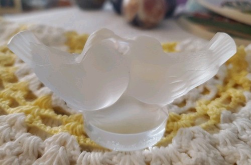 Lalique crystal frosted two - frosted,