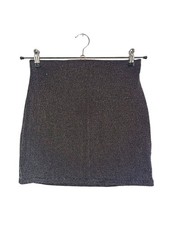 PULL & BEAR Gonna a vita alta Donna Gonna Taglia IT 42 argento stile casual