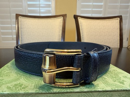 New gucci bamboo logo belt - new,