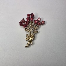 Spilla bouquet rose rosse