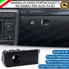 MANIGLIA VANO PORTAOGGETTI AUDI A4 B7 RICAMBIO NERO E CROMATO CON FORO SERRATURA