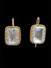 Orecchini topazio azzurro