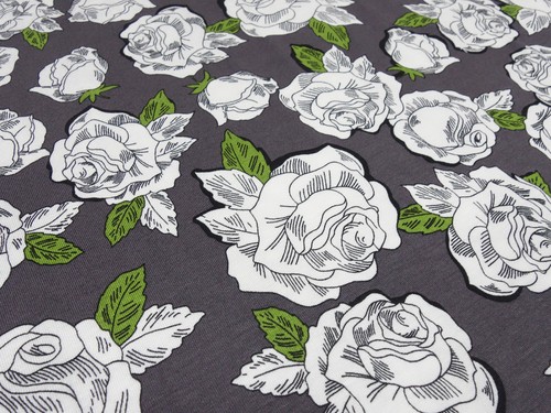 Tessuto viscosa jersey - , fiori