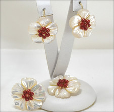 PARURE  ORO GIALLO 18kt  FIORI