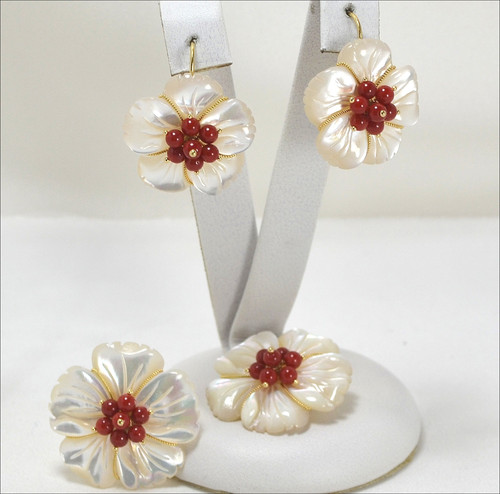 Parure oro giallo 18kt - , fiori