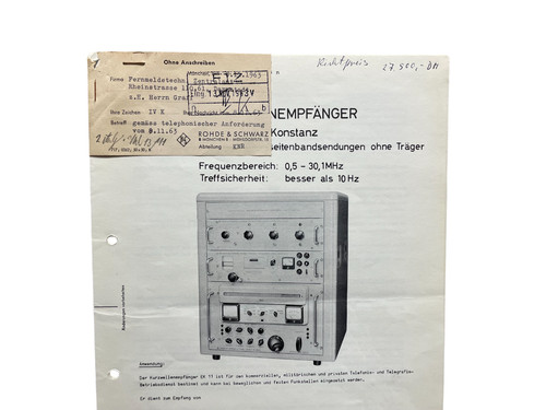 Foglio informativo vintage