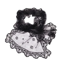 Scialle in Filet Nero Cotone -