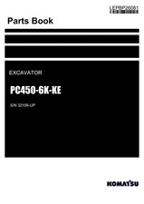 Komatsu PC450-6K-KE Manuale catalogo ricambi escavatore SN 32106-UP