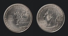 USA 1/4 QUARTER DOLLAR 2000 P NEW HAMPSHIRE KM 306 - UNITED STATES OF AMERICA