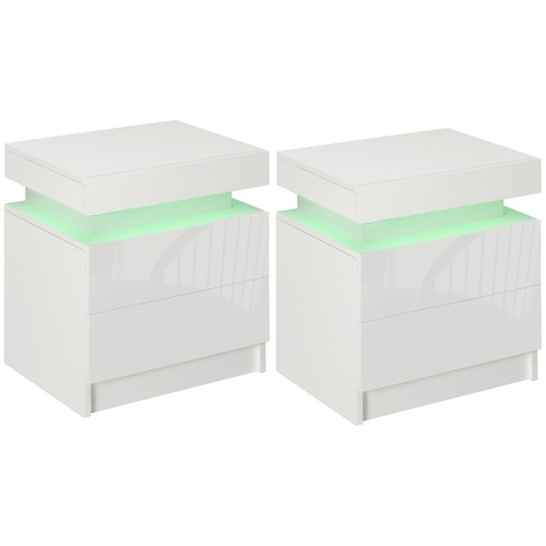 Homcom comodino bianco - homcom,