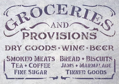 Insegna groceries stencil - groceries, 4