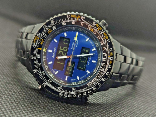 Cronografo accurist world time - world,