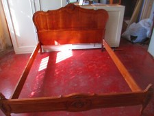 LETTO  MATRIMONIALE in NOCE NAZ. (Stile Barocco-Pronto alla verniciatura)-URDE