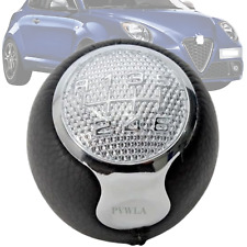 Pomello Cambio Completo Per Alfa Romeo Mito 6 Marce Lente Impugnatura Pelle