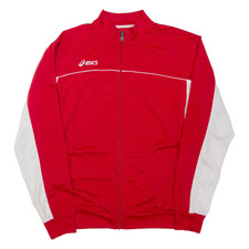ASICS Uomo Tuta Giacca Rosso L