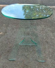  tavolino Grillo comodino  vetro cristallo temperato Fiam come nuovo  des. LIVI 