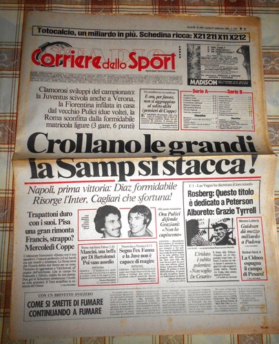 Corriere sport 1982 - sport, 27/9/1982