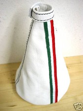 ALFA 145/147/156/ GT/GTV CUFFIA CAMBIO IN PELLE BIANCA