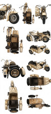 Modellino vintage moto con - modellino,