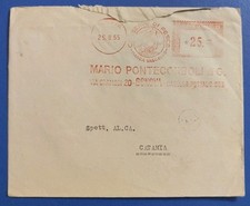1955 AMR - conserve M. Pontecorboli - Genova - affrancatura meccanica rossa