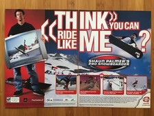 Shaun Palmer's Pro Snowboarder PS2 GBA 2001 poster vintage stampa pubblicitaria arte raro