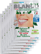 6 RICARICHE Blanco Dent Dentifricio in Polvere Naturale sbiancante Blancodent