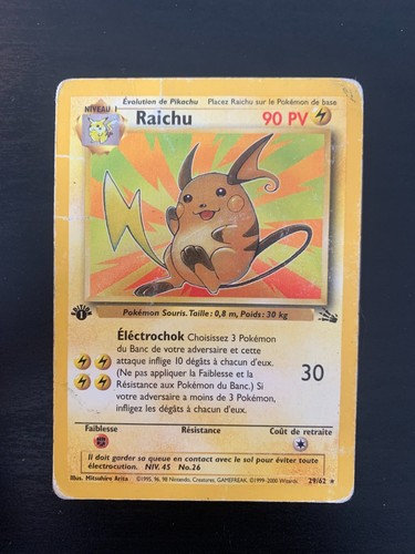 Carte pokémon raichu - carte, :