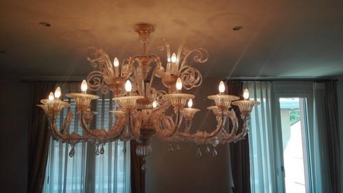 Lampadario murano antico 1920 - lampadario,