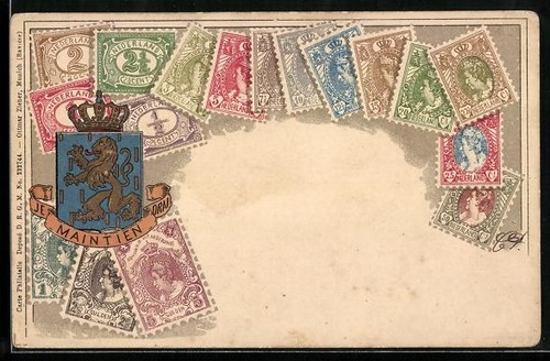 Cartolina rilievo stemma - cartolina, in