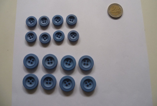 Bottoni plastica azzurro - plastica,