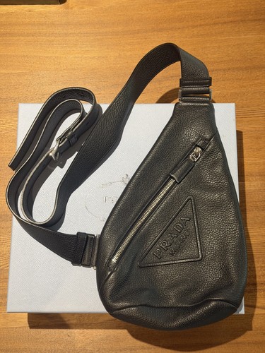 Prada cross leather - bag, uomo