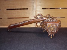 Porta calamaio e pennello giapponese Yatate bronzo antico ottimo! 