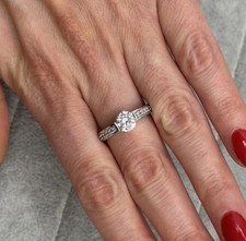 Anello Diamonique QVC Argento