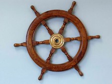 18" Ruota di nave in legno da