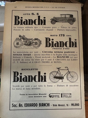 Edoardo bianchi auto moto - bianchi,
