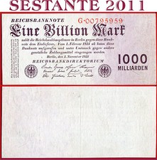 (com) GERMANIA - BANCONOTA IMPERO 1 MILIARDO DI MARCHI 1.11. 1923 - P 129 - AXF circolato