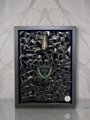 Quadro resina con bottiglia - con,